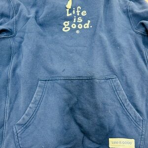 Life Is Good Blue Hoodie with Logo